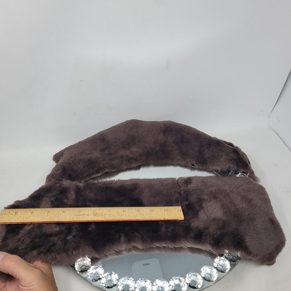MOUTON Sheepskin Shearling Fur leather Collars ~6" X 19" Look/Feel of Beaver NEW